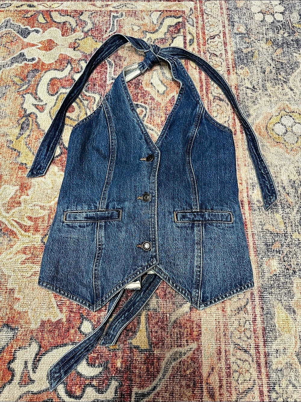 Wild Fable Denim Vest Top Blue Size XXS Like New